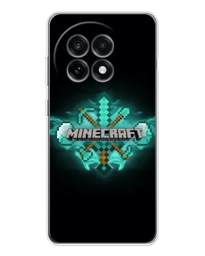 Чехол для OnePlus 13R с картинкой «Minecraft Diamond лого» Чехол для OnePlus 13R с картинкой «Minecraft Diamond лого»
