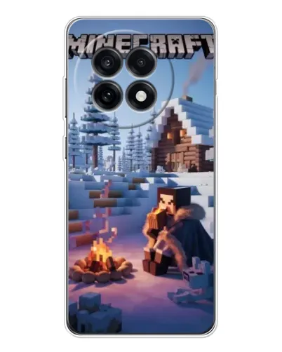 Чехол для OnePlus 13R с картинкой «Зимний Minecraft» Чехол для OnePlus 13R с картинкой «Зимний Minecraft»