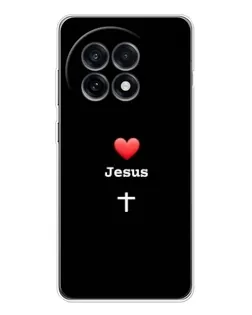Чехол для OnePlus 13R с картинкой «Сердце - Jesus» Чехол для OnePlus 13R с картинкой «Сердце - Jesus»