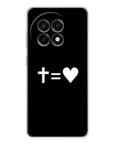 Чехол для OnePlus 13R с картинкой «Крест и Сердце»