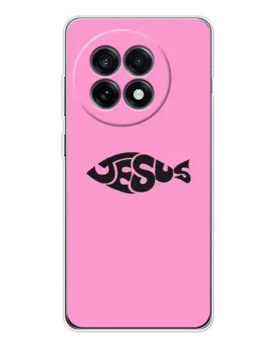 Чехол для OnePlus 13R с картинкой «Розовый символ  Jesus»
