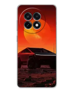 Чехол для OnePlus 13R с картинкой «Cybertruck на Марсе»