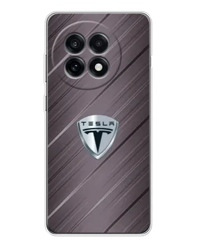 Чехол для OnePlus 13R с картинкой «Металлическая текстура Tesla» Чехол для OnePlus 13R с картинкой «Металлическая текстура Tesla»