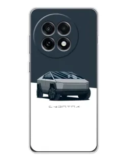 Чехол для OnePlus 13R с картинкой «Серебристый Cybertruck Tesla»