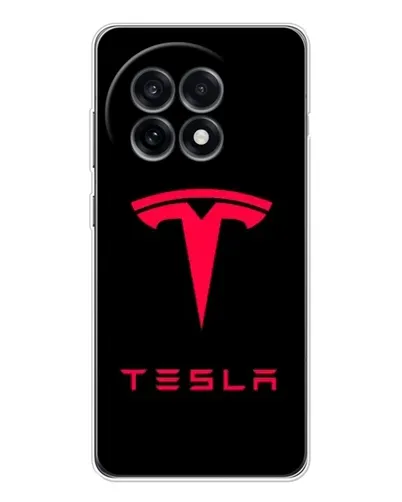 Чехол для OnePlus 13R с картинкой «Tesla Red Logo» Чехол для OnePlus 13R с картинкой «Tesla Red Logo»
