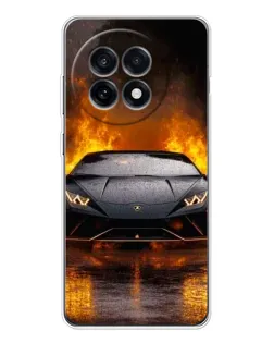 Чехол для OnePlus 13R с картинкой «Lamborghini в огне»