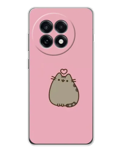 Чехол для OnePlus 13R с картинкой «Pusheen сердце»