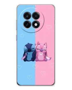Чехол для OnePlus 13R с картинкой «Stitch и Angel Love»