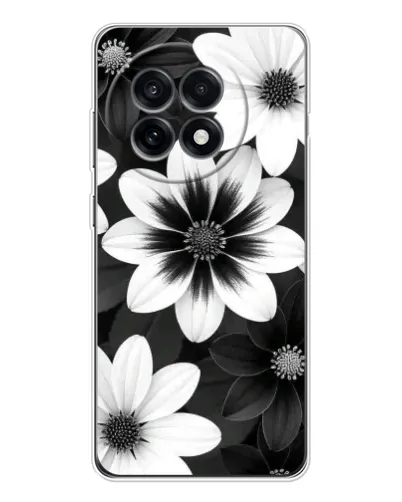Чехол для OnePlus 13R с картинкой «Монохромные астры»