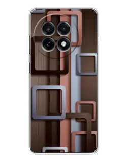 Чехол для OnePlus 13R с картинкой «Коричневые объемные квадраты» Чехол для OnePlus 13R с картинкой «Коричневые объемные квадраты»