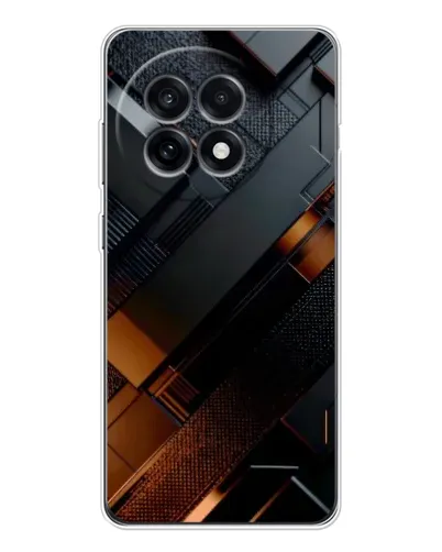 Чехол для OnePlus 13R с картинкой «Черные геометрические блоки»