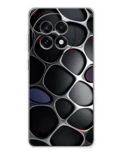 Чехол для OnePlus 13R с картинкой «Объемная темная решетка»