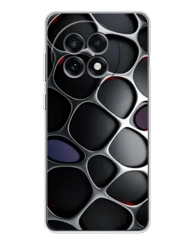 Чехол для OnePlus 13R с картинкой «Объемная темная решетка»