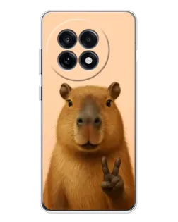 Чехол для OnePlus 13R с картинкой «Капибара виктория»