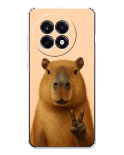 Чехол для OnePlus 13R с картинкой «Капибара виктория» Чехол для OnePlus 13R с картинкой «Капибара виктория»