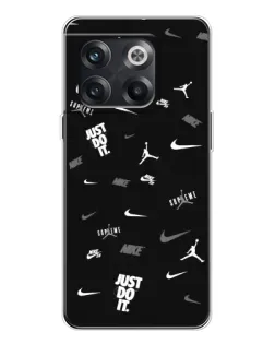 Чехол для OnePlus 13s с картинкой «Nike Black Pattern»