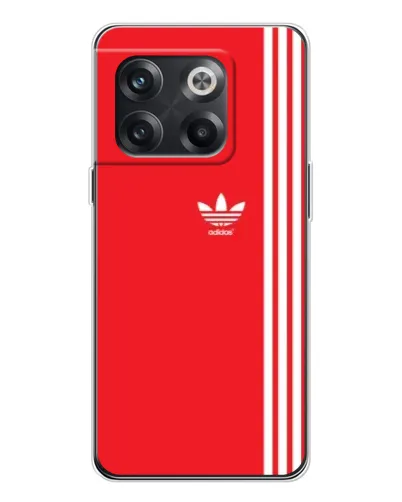 Чехол для OnePlus 13s с картинкой «Красный минимализм Adidas»