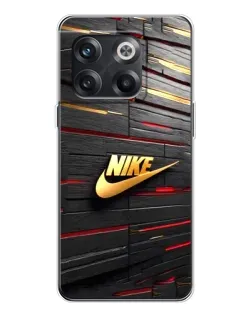Чехол для OnePlus 13s с картинкой «Золотой Nike на металле»