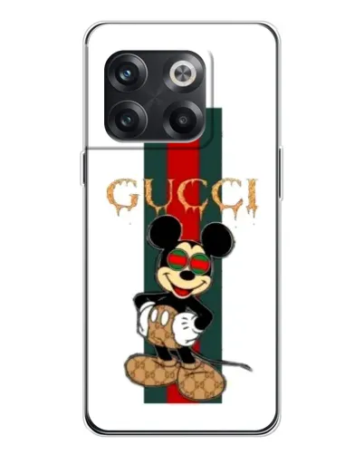 Чохол для OnePlus 13s з картинкою «Міккі Маус Gucci — смуги»