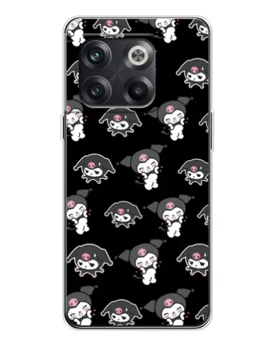 Чехол для OnePlus 13s с картинкой «Черный паттерн Kuromi»
