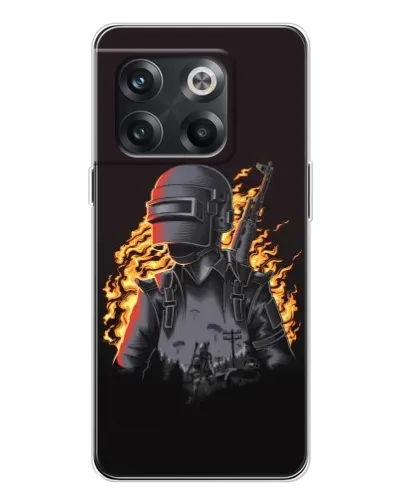 Чехол для OnePlus 13s с картинкой «PUBG — огненный силуэт»