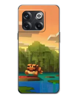 Чехол для OnePlus 13s с картинкой «Майнкрафт закат солнца»