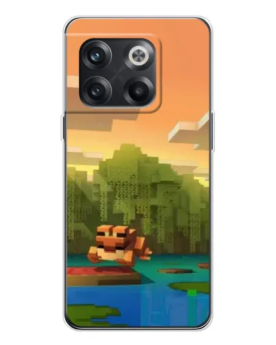 Чехол для OnePlus 13s с картинкой «Майнкрафт закат солнца»