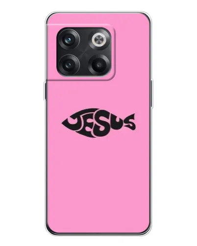 Чехол для OnePlus 13s с картинкой «Розовый символ  Jesus»