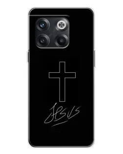 Чехол для OnePlus 13s с картинкой «Графический крест Jesus»