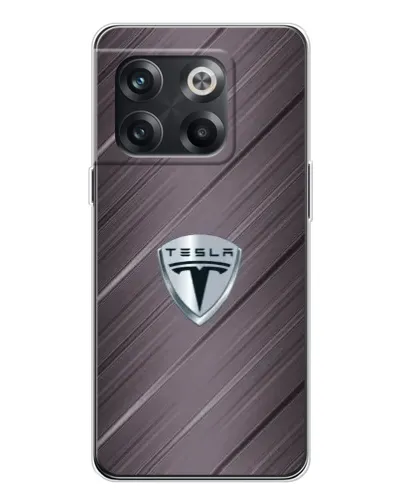 Чехол для OnePlus 13s с картинкой «Металлическая текстура Tesla»