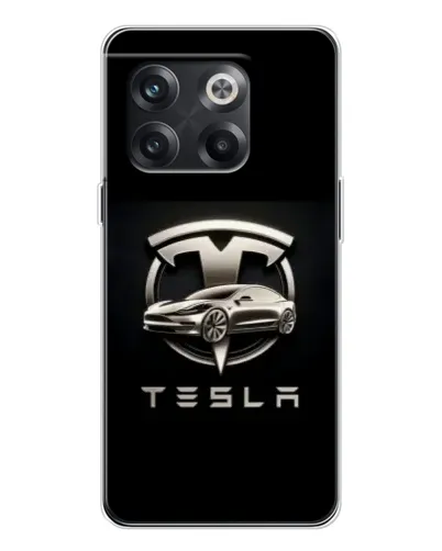 Чехол для OnePlus 13s с картинкой «Tesla — серебристое авто»