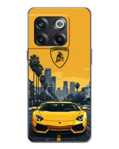 Чехол для OnePlus 13s с картинкой «Желтый Lamborghini город» Чехол для OnePlus 13s с картинкой «Желтый Lamborghini город»