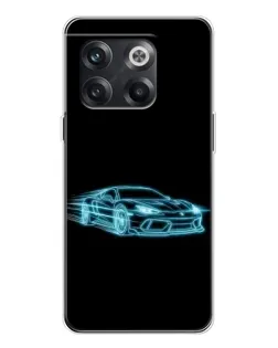 Чехол для OnePlus 13s с картинкой «Неоновый контур Lamborghini»