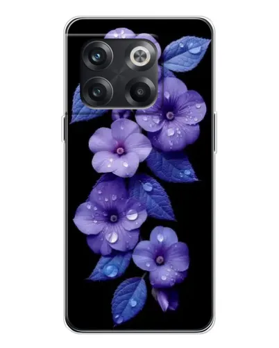 Чехол для OnePlus 13s с картинкой «Фиолетовые цветы с росою»