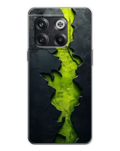 Чехол для OnePlus 13s с картинкой «Салатовый разлом скалы»