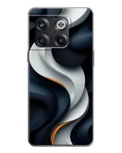 Чехол для OnePlus 13s с картинкой «Объемные черно-белые ленты» Чехол для OnePlus 13s с картинкой «Объемные черно-белые ленты»