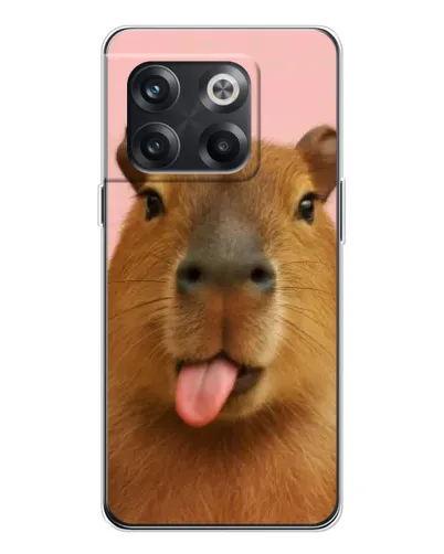 Чехол для OnePlus 13s с картинкой «Капибара с языком»