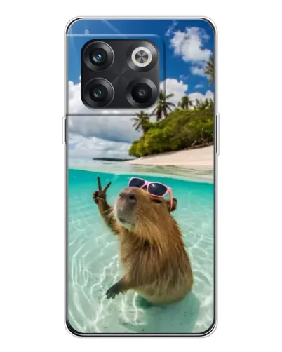 Чехол для OnePlus 13s с картинкой «Капибара на море»