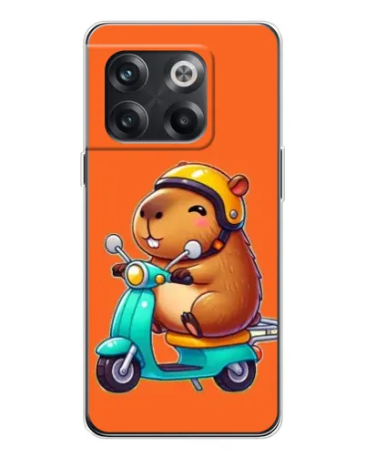 Чехол для OnePlus 13s с картинкой «Капибара на скутере»