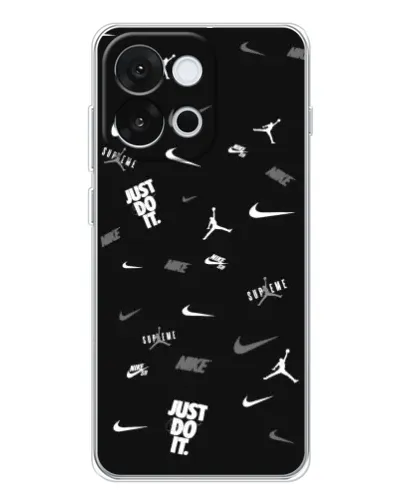 Чохол для OnePlus 13T з картинкою «Nike Black Pattern» Чохол для OnePlus 13T з картинкою «Nike Black Pattern»