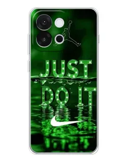 Чехол для OnePlus 13T с картинкой «Зеленый неоновый Nike»
