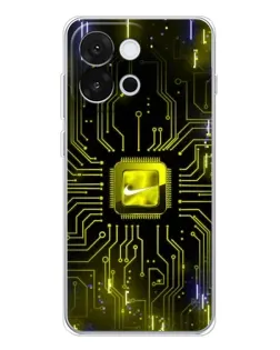 Чехол для OnePlus 13T с картинкой «Nike — золотая искра»