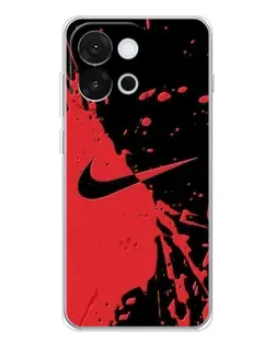 Чехол для OnePlus 13T с картинкой «Красные брызги Nike»