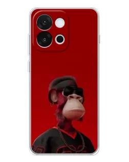 Чехол для OnePlus 13T с картинкой «Bored Ape в красном»