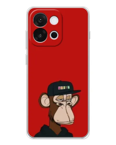 Чехол для OnePlus 13T с картинкой «Bored Ape — красный фон» Чехол для OnePlus 13T с картинкой «Bored Ape — красный фон»