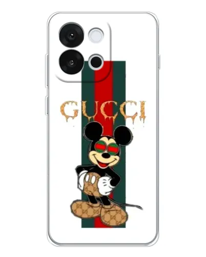 Чохол для OnePlus 13T з картинкою «Міккі Маус Gucci — смуги»