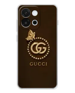 Чохол для OnePlus 13T з картинкою «Gucci — золотий метелик»