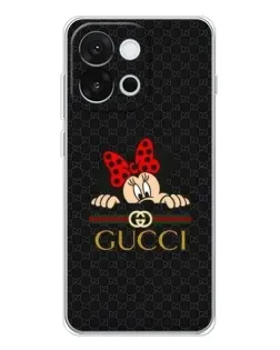 Чохол для OnePlus 13T з картинкою «Мінні Маус Gucci — чорний»