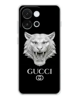 Чехол для OnePlus 13T с картинкой «Gucci — серебряный лев»