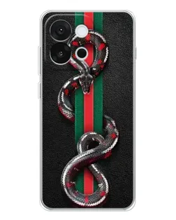 Чехол для OnePlus 13T с картинкой «Gucci — змея на полосе»